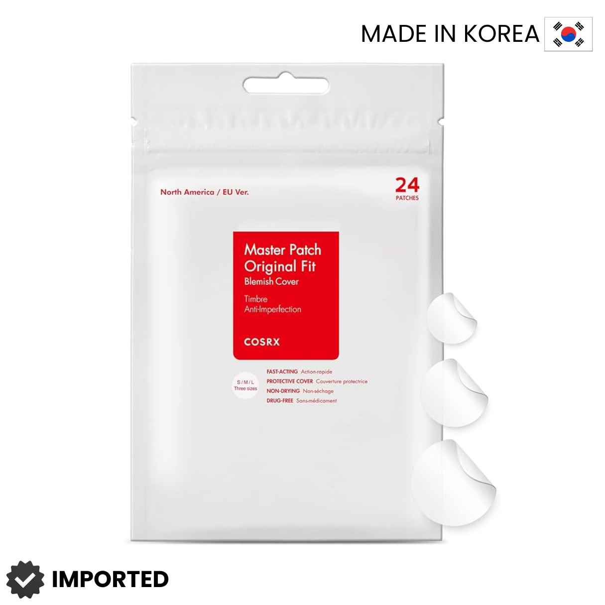 Cosrx Acne + Pimple Master Patches Pack .(24 Patches in one Pack)